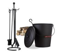 Relaxdays Set caminetto 6 accessori