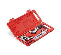 Relaxdays Set Cartellatrice 5-16 mm, con Tagliatubi & Valigetta, per Tubi in Rame & Alluminio, Argento/Nero/Rosso