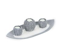 Relaxdays Set con vassoio per candele