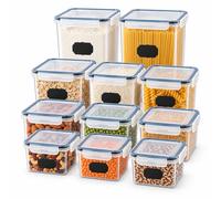 Relaxdays Set contenitori con chiusura a scatto