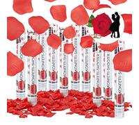 Cannone sparacoriandoli petali di rosa rossi gadget per feste 150 g 10 pz.
