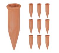 Relaxdays Set da 10 coni in argilla per piante