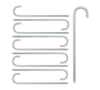 Picchetti per il terreno 370 g Argento Picchetti di ancoraggio 10 pz. Acciaio