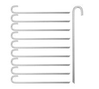 Relaxdays Picchetto di Ancoraggio, Set da 10, Puntali XL, Padiglioni e Trampolini, Acciaio Zincato, L: 45 cm, Argento