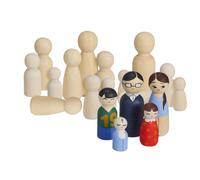 Relaxdays Set da 100 omini in legno da dipingere