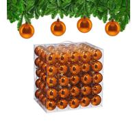 Relaxdays - Set 100 Palline di Natale - Plastica lucida Ø 6 cm - Arancione