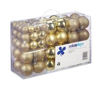 Relaxdays Set da 100 palline colorate di Natale