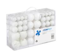 Relaxdays Set da 100 palline colorate di Natale