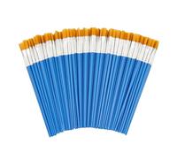 Pennelli Setole Piatte Pittura Paint Acrilico Acquarello Pittore Arte Set 100