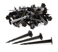 Picchetti in plastica 11,5 cm Nero Picchetti da giardino Picchetti per tende