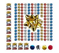 Relaxdays Set da 1000 Fiocchetti per Pacchetti Regalo, Autoadesivi, Stelle Decorative per Natale e Compleanni, Ø 5 cm, Colorati