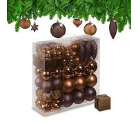 Relaxdays Set da 110 palline di Natale colorate