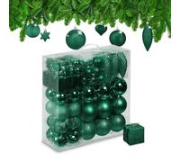 Relaxdays Set da 110 palline di Natale colorate