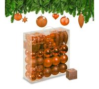 Palline Natale Addobbi Natalizi Palle Colorate Albero Sfere Set 110 Varie Misure