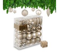 Relaxdays Set da 110 palline di Natale colorate