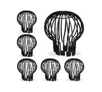 Relaxdays 12x Filtri per Grondaie, Set Parafoglie per Tubi Pluviali, Ø 13 cm, Protezione in Plastica Acqua Piovana, Nero