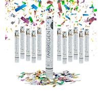 Relaxdays Set da 12 party popper colorati 40 cm