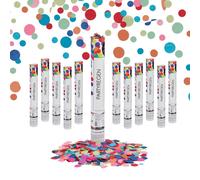 Relaxdays Set da 12 party popper rotondi 40 cm