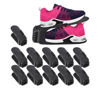 Relaxdays Portascarpe, Set da 12, Organizer per Scarpe, Misure 39/40 Supporto Antiscivolo, per Scarpiere, Nero