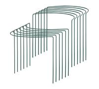 Set da 12 sostegni per pomodori 35 cm Verde scuro Supporto per piante rampicanti