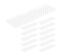 Relaxdays Set 12 Tappetini Dissuasori per Gatti, Tappeto Chiodato con Spuntoni, Rete Antifuga Antigatti e Cani, Bianco, 3x49x14 cm