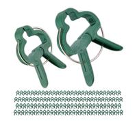 Relaxdays Mollette per Orchidee, Set da 120, Clip per Piante Rampicanti, 2 Misure, Ganci in Plastica per Pomodori, Verde