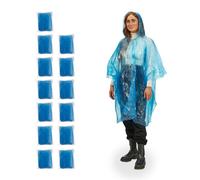 Relaxdays Set da 13 poncho antipioggia monouso
