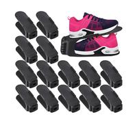 Relaxdays Set 15 portascarpe Organizer scarpiera antiscivolo max numero 39 plastica/ferro nero