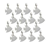 Set 16 Fermatovaglia Pesce Pesi Tovaglie Ciondoli Clip Tende Acciaio 7,5x6x1 cm