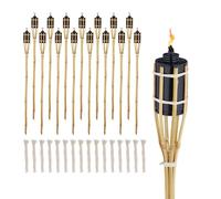 Fiaccole ad olio da giardino Illuminazione per feste 90 cm Bambù Lanterne a olio