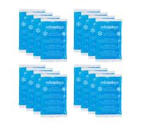 Relaxdays Ghiaccio Gel Termico, 16 Sacchetti Terapia Caldo Freddo, 9x15 cm, Cuscinetti Refrigeranti, Primo Soccorso, Blu