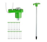 Relaxdays Set da 18 Picchetti, Pioli da Tenda, Ancoraggio su Terreni Duri, 25cm, Campeggio Acciaio Zincato, Verde Chiaro
