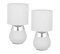 Relaxdays Set da 2 abatjour da tavolo eleganti