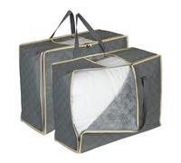 Contenitore Sotto Letto Organizer Armadio Tessuto Borsa Portavestiti Zip Set 2