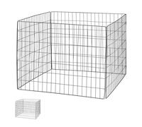 Relaxdays Compostiera in Acciaio, Set da 2 Contenitori da Giardino per Compost, HLP: 70 x 90 x 90 cm, 560 Litri, Nero