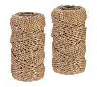 Relaxdays Set da 2 corda di iuta 6 mm x 50 m