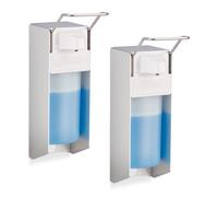 Relaxdays Set da 2 dispenser sapone 500 ml