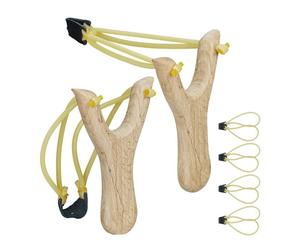 Relaxdays Set da 2 fionde sportive in legno