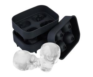 Relaxdays Set da 2 formine per ghiaccio a teschio