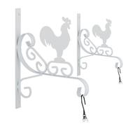 Relaxdays Set da 2 ganci appendivasi con gallo