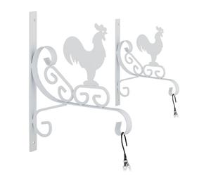 Relaxdays Set da 2 ganci appendivasi con gallo