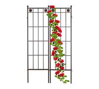 Relaxdays Griglia per Rampicanti, Set da 2 Pannelli, Sostegno per Fiori e Piante, in Acciaio, HxL 182 x 51 cm, Marrone