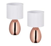 Relaxdays Set da 2 lampade da comodino da notte