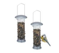 Relaxdays Set da 2 mangiatoie per uccelli appese