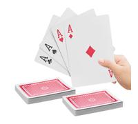 Relaxdays Set da 2 mazzi di carte da gioco giganti