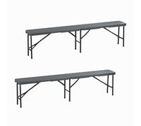 Relaxdays Set da 2 panche da giardino da 180 cm