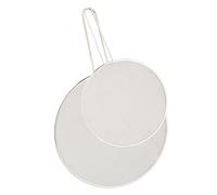 Relaxdays, Argento Paraschizzi per Padelle, Set da 2, Acciaio Inox, per Pentole con ∅ da 25 & 33 cm, Cestello con Manico