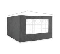 Set da 2 pareti grigie per gazebo 100% PVC 0,53 kg Pareti laterali per gazebo
