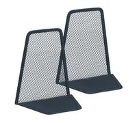 Relaxdays Set da 2 reggilibri in acciaio antracite