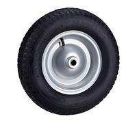 Relaxdays Set da 2 Ruote per Carriola 4.80 4.00-8 Pneumatico ad Aria, Cerchione in Acciaio con Valvola, Max. 120 kg, Nero